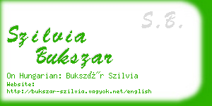 szilvia bukszar business card